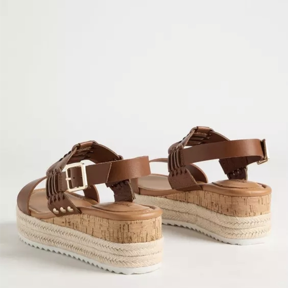 NEW Torrid Double Strap Woven Platform Sandals Size 8.5 WW - Picture 3 of 3